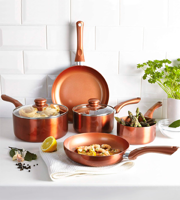URBN-CHEF 5 PCS Copper Cookware Saucepans and Frying Pan Pot Set - Bestadvisor