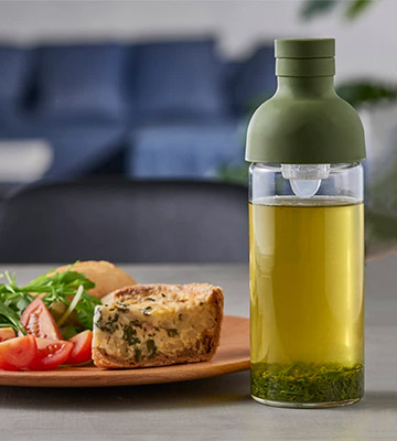 Hario Cold Brew Tea or Water Filter Bottle Olive Green - Bestadvisor