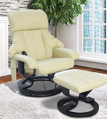 HOMCOM 5550-3472 Leather Chair Recliner with Foot Stool - Bestadvisor