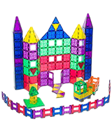 Playmags 150 Pcs Colorful Magnet Building Tiles Set