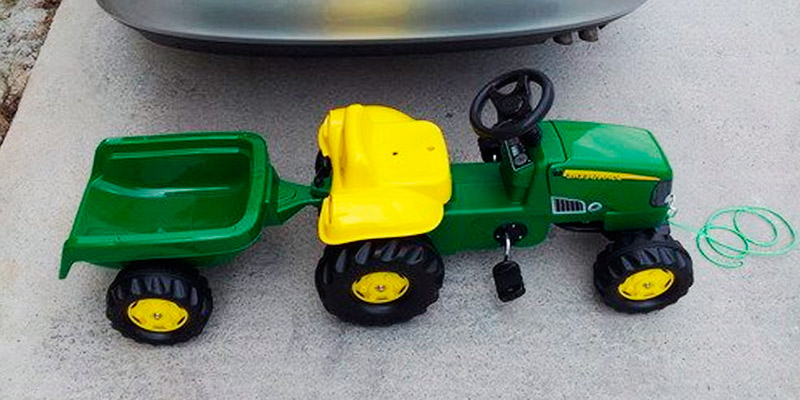 Rolly toys 70540 John Deere Kid Childrens Ride On Pedal Toy Tractor with Detachable Trailer in the use - Bestadvisor
