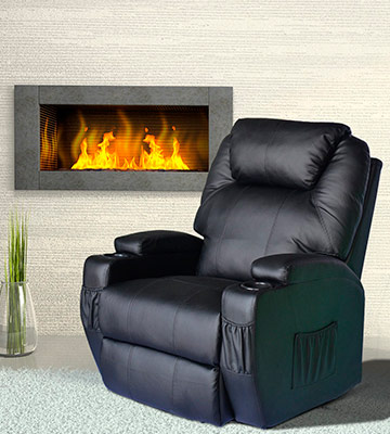 HOMCOM UKA2-00630331 Luxury Leather Recliner Sofa Chair - Bestadvisor