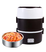 GOTOTOP 3 Tier Electric Portable Lunch Heater Set Food Warmer