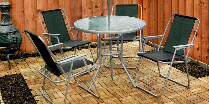 Review of Kingfisher FS6PB Garden Furniture Set with Umbrella