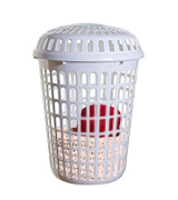 Whitefurze Limited PLASTIC LAUNDRY BASKET Dimension (Approx): Capacity : 56 Liter Basket ( H 56 X W 46 X D 36 cm)