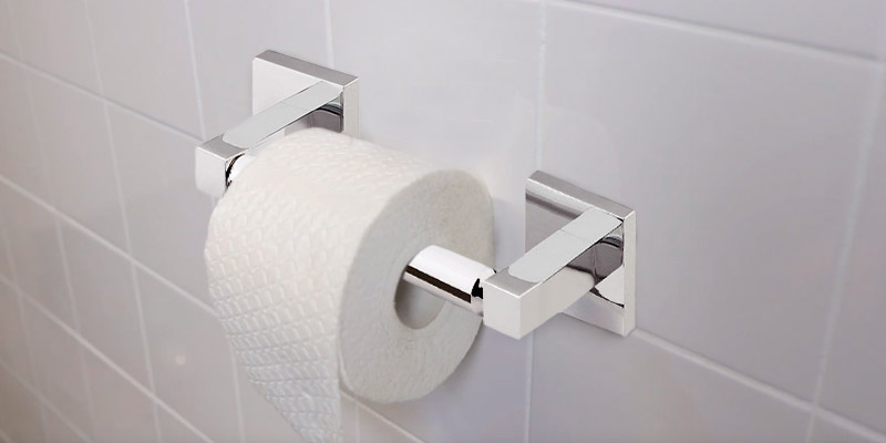 Review of Home Treats Toilet Roll Holder Square Bathroom Bar