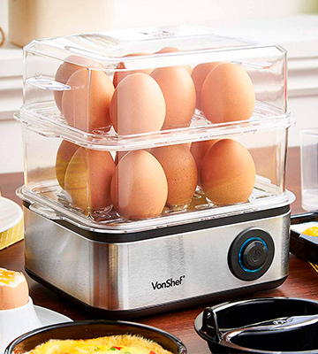 VonShef 13/211 Premium 16 Eggs Electric Egg Boiler with Poacher and Omelette Maker Bowl - Bestadvisor