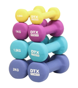 DTX Fitness 10kg Dumbbell Hand Weight Set With Carry Case - Starter Dumbbells Set
