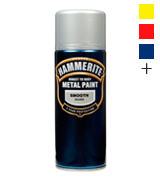 Hammerite Direct to Rust Metal Paint Aerosol Smooth Silver