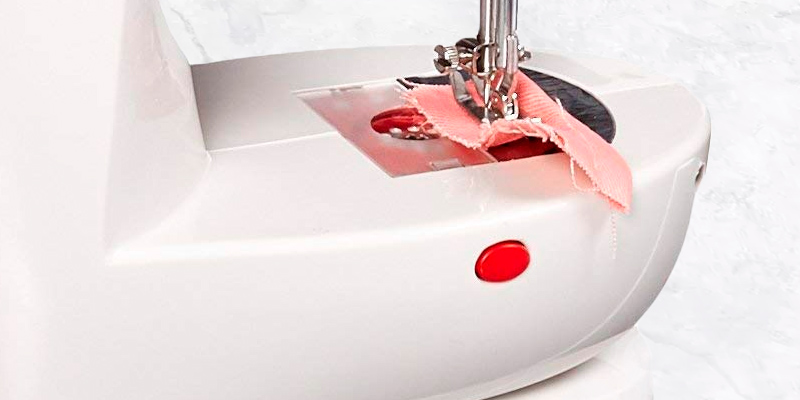 Dyno Merchandise D25001 Easy Stitcher Table Top Sewing Machine in the use - Bestadvisor