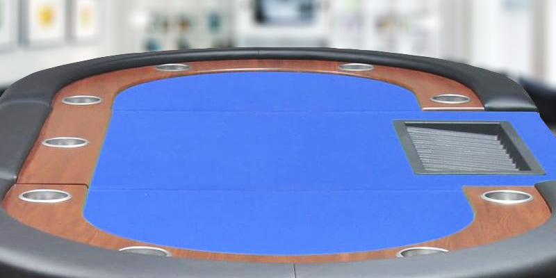 Review of Anself PKU5919247862368IP 10-Player Poker Table with Dealer Area and Chip Tray Blue
