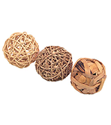 Rosewood Naturals Trio Of Fun Balls made from 100% natural materials, no glue, plastic or metal