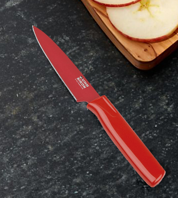 Kuhn Rikon 22811 Colori Non-Stick Straight Paring Knife with Safety Sheath - Bestadvisor