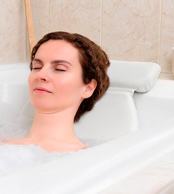 Relux Premium Waterproof Bath Pillow Cushion with Non-Slip Suction Cups - Bestadvisor