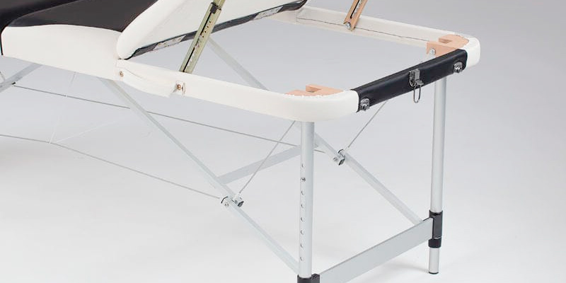 KMS FoxHunter Black White Luxury Portable Lightweight Massage Table in the use - Bestadvisor