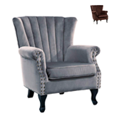 Warmiehomy High Wing Back Upholstered Accent Armchair