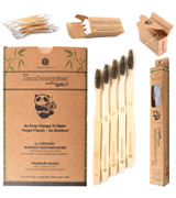 BAMBOOGALOO Premium 7 Pack with Gift Bamboo Toothbrushes