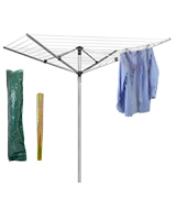 Marko Homewares Washing Line 4 Arm 40M Rotary Airer Clothes Dryer Outdoor Laundry Washing Line Ground socket