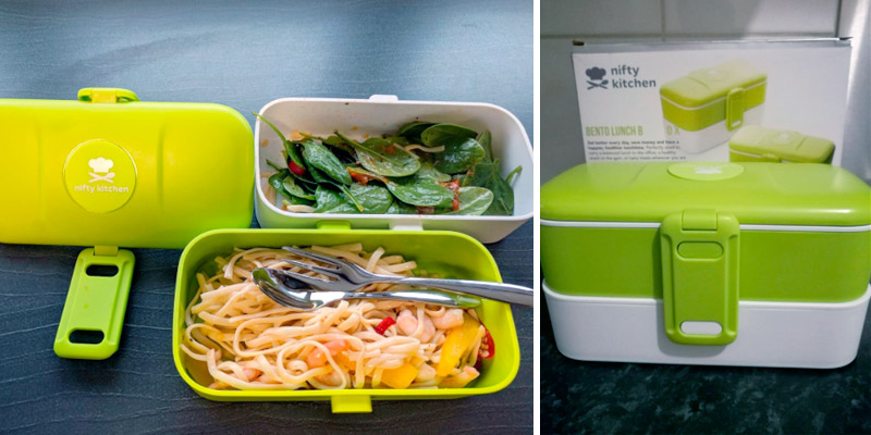 Review of Nifty Kitchen Bento Lunch Box Microwave Safe for Adults & Kids