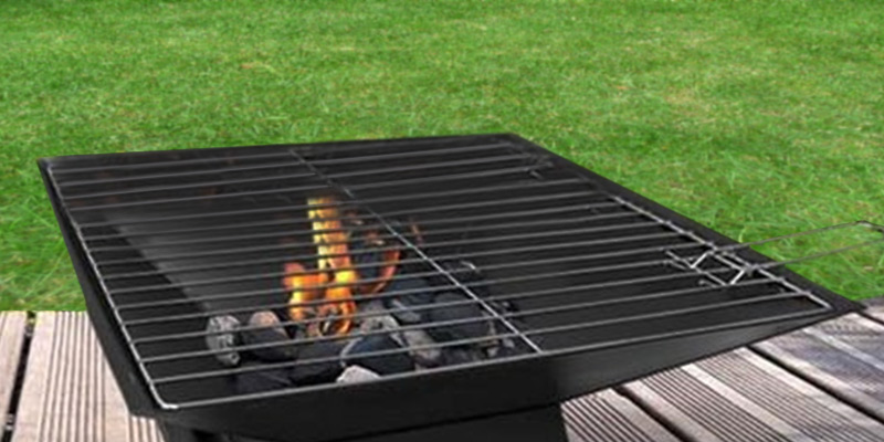 Garden Mile® Square Metal BBQ/ Fire Pit in the use - Bestadvisor