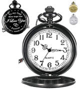 Hicarer Dad Gift from Daughter to Father Engraved Pocket Watch