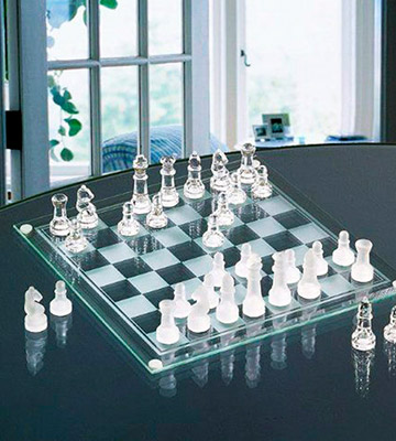 Babz Glass Chess Board Set Deluxe Frosted - Bestadvisor