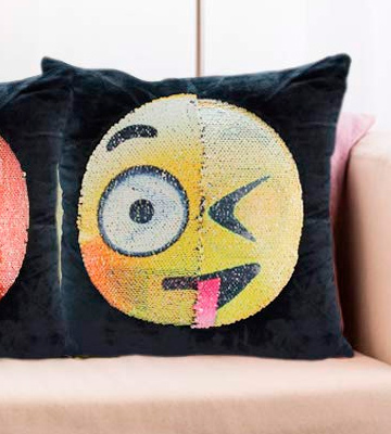 SNUG STAR Mermaid Sequin Pillowcase Reversible Emoji Cushion - Bestadvisor