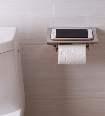 Worldwell Toilet Roll Storage with Moblie Phone Holder Stand - Bestadvisor