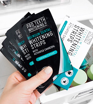 Pro Teeth Whitening Co Teeth Whitening Strips with Activated Charcoal | 28 Peroxide Free Teeth Whitening Strips (14 Upper + 14 Lower) - Bestadvisor