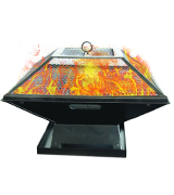 Garden Mile® Square Metal BBQ/ Fire Pit