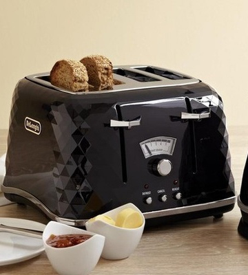 De'Longhi CTJ4003.BK Brillante Faceted 4 Slice Toaster - Bestadvisor