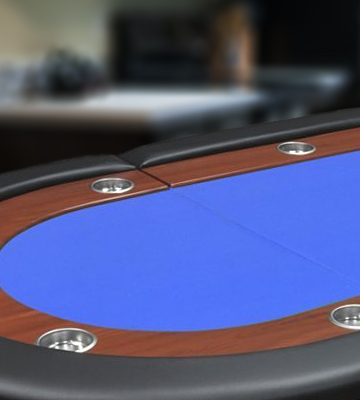 Anself PKU5919247862368IP 10-Player Poker Table with Dealer Area and Chip Tray Blue - Bestadvisor