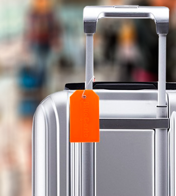 CSTOM Luggage Labels 2x Large Bag Tags Suitcase Accessories - Orange - Bestadvisor