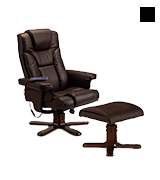 Julian Bowen Malmo Heat Massage Recliner and Footstool Chair
