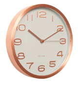 Karlsson Clock White and copper