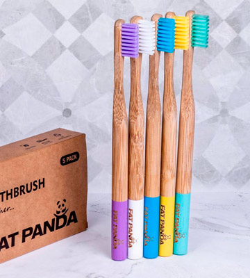 FAT PANDA 5 Pack Bamboo Toothbrushes - Bestadvisor