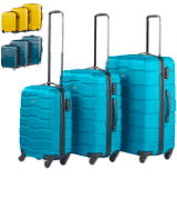 VonHaus 21/25/29” Luggage Set of 3 ABS Lightweight Hard Shell Teal Suitcase