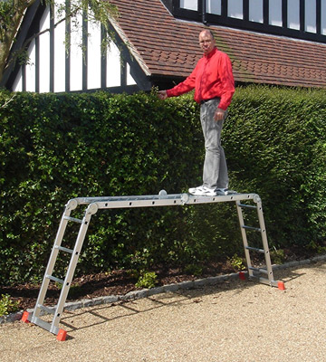 BPS Access Solutions 4x4 Rung Multi Purpose Ladder with free Extra Strong 2-part platform - Bestadvisor