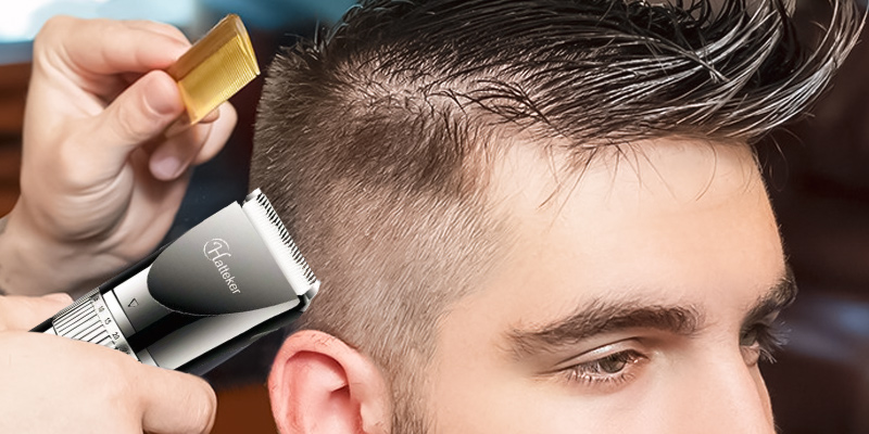 Hatteker RFC-690 01 Cordless Hair Clipper Beard Shaver in the use - Bestadvisor