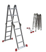 BPS Access Solutions 4x4 Rung Multi Purpose Ladder with free Extra Strong 2-part platform