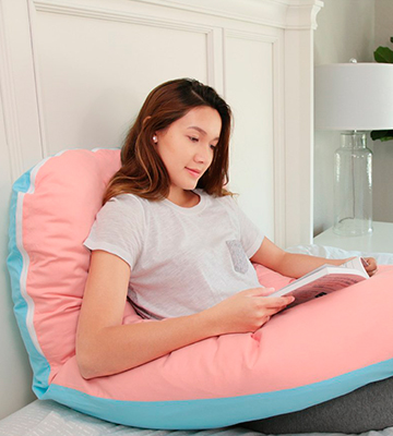 Queen Rose Blue and Pink Pregnancy Support Pillow - Bestadvisor