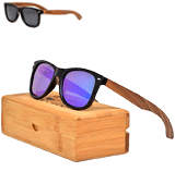 GOWOOD Walnut Wooden Walnut Wooden Unisex Sunglasses with Polarized Lenses