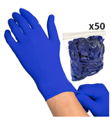 WALPLUS 50 pcs Disposable Gloves Nitrile Glove