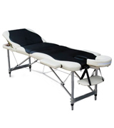 KMS FoxHunter Black White Luxury Portable Lightweight Massage Table