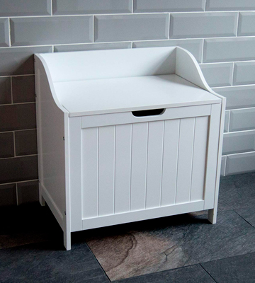 Home Discount Laundry Bin Wooden Priano Bathroom Cabinet Storage Cupboard - Bestadvisor