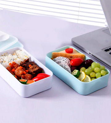 PuTwo Lunch Box 2 Tiers Bento Box BPA Free - Bestadvisor
