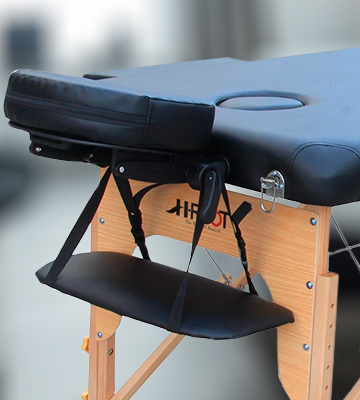 H-ROOT Black leather Lightweight Portable Massage Table - Bestadvisor