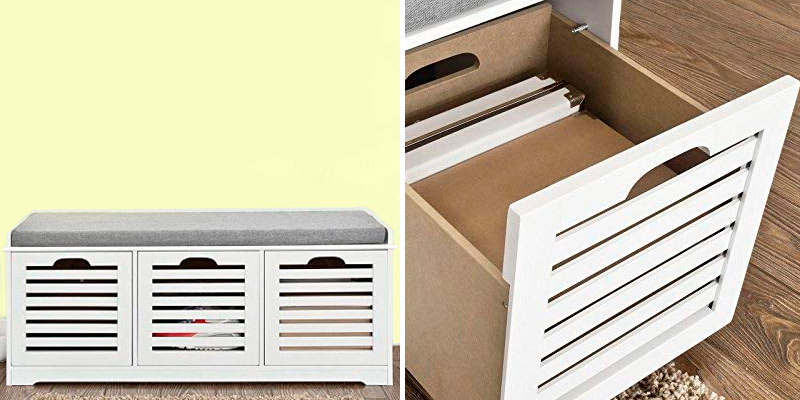 Review of SoBuy FSR23-W Storage Bench with 3 Drawers & Removable Seat Cushion