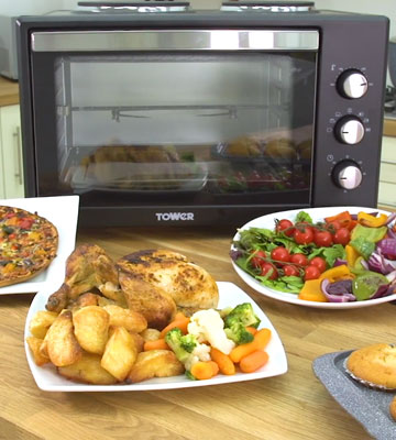 Tower T14014 Mini Oven with Double Hotplates and Rotisserie - Bestadvisor