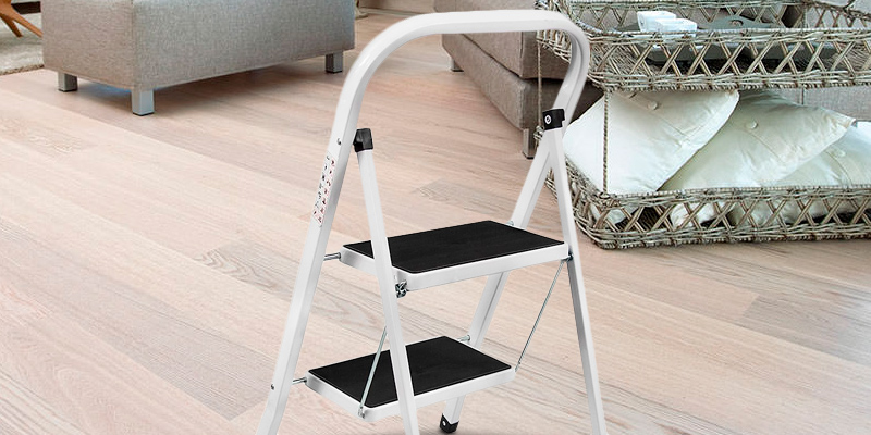 Review of Home Discount Discount 2 Step Ladder Heavy Duty Steel, Portable Folding